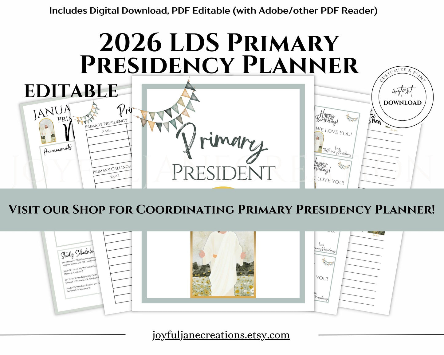 2026 Primary Bulletin Board Kit - Old Testament Come Follow Me LDS Printables