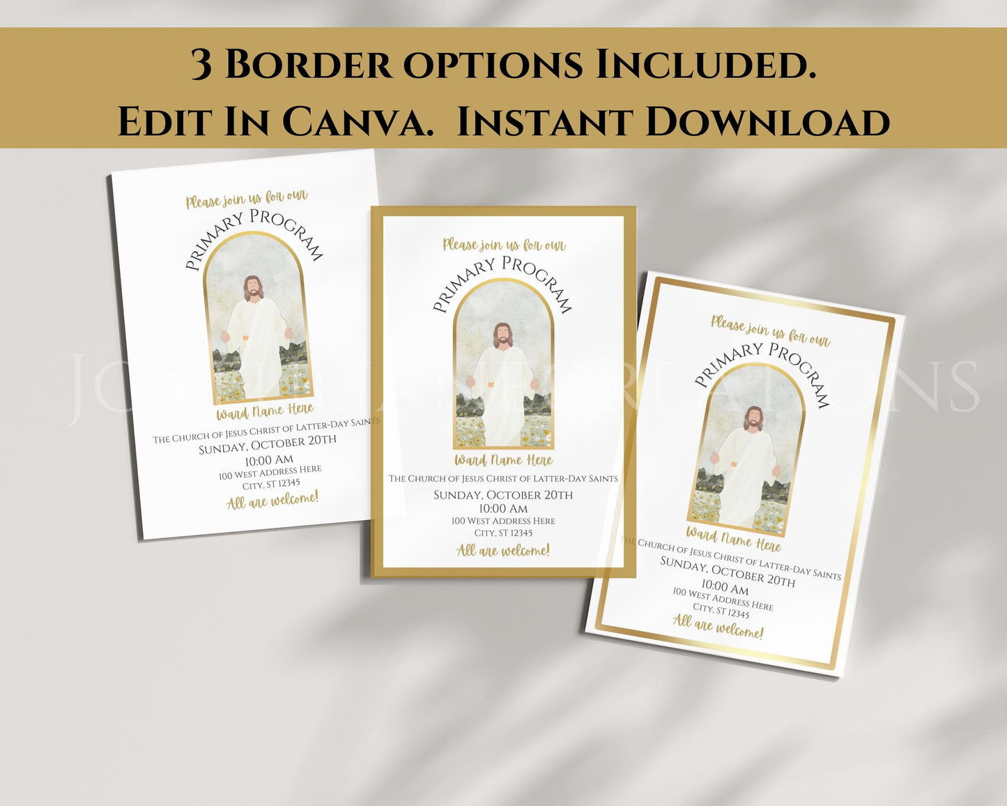 LDS Primary Program Invitation - Customizable Canva Template with Mobile Invite