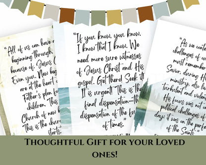 October 2025 General Conference Quote Cards - 34 Printable Quotes for Study & Lessons