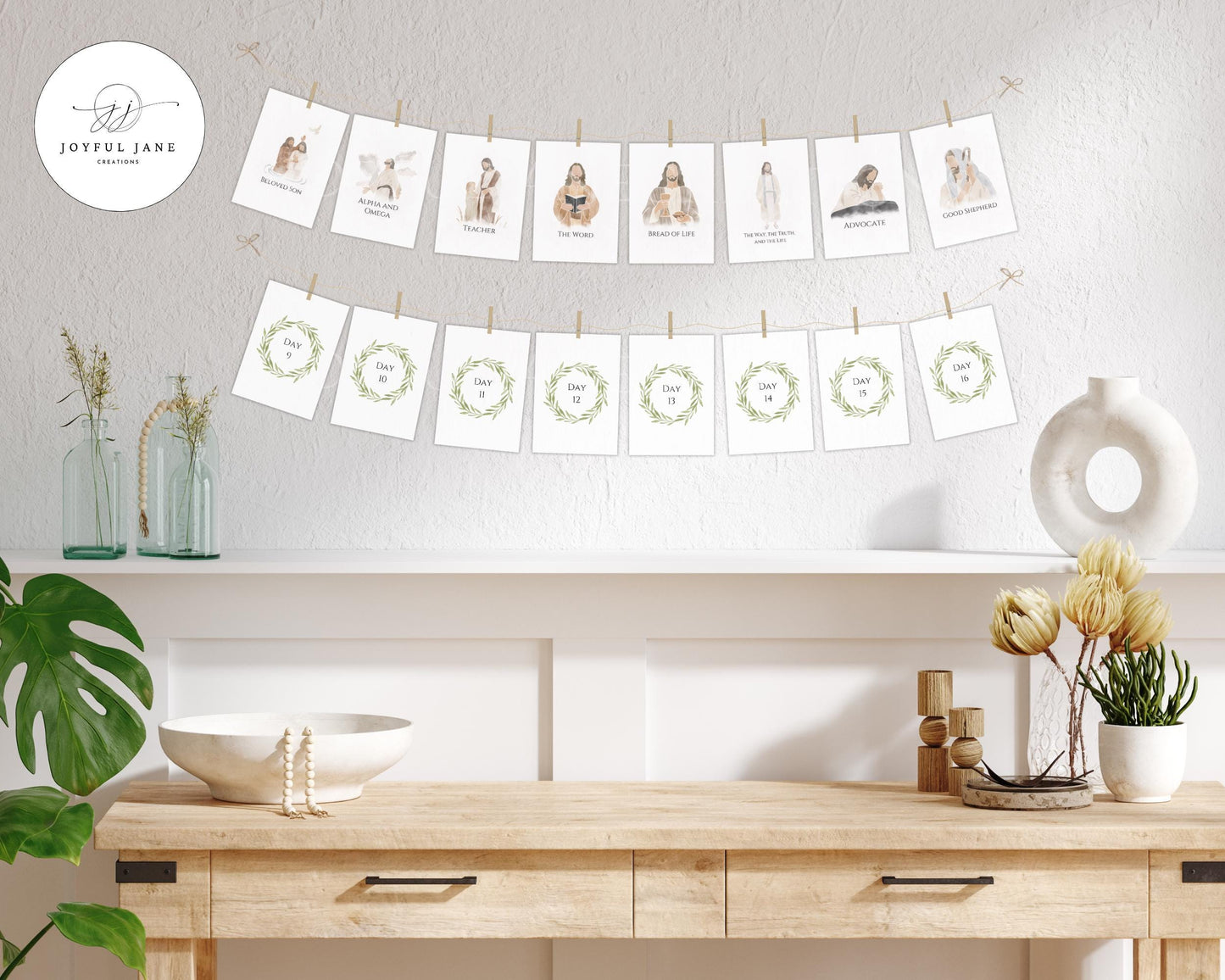 Names of Christ Advent Countdown Cards - Christmas & Easter Devotion Printable