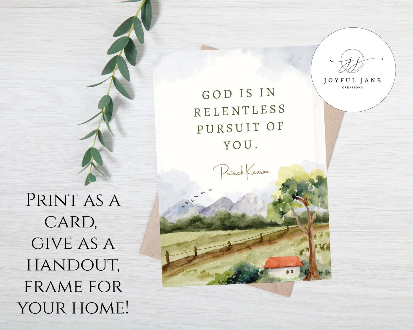 Patrick Kearon Quote - "God is in Relentless Pursuit of You" - LDS Conference Printable - Digital Download