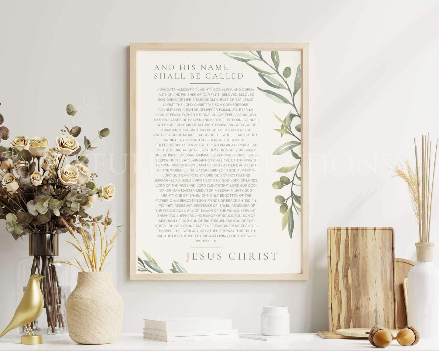 Names of Christ Printable - Christian Devotion Cards & Bible Study Art