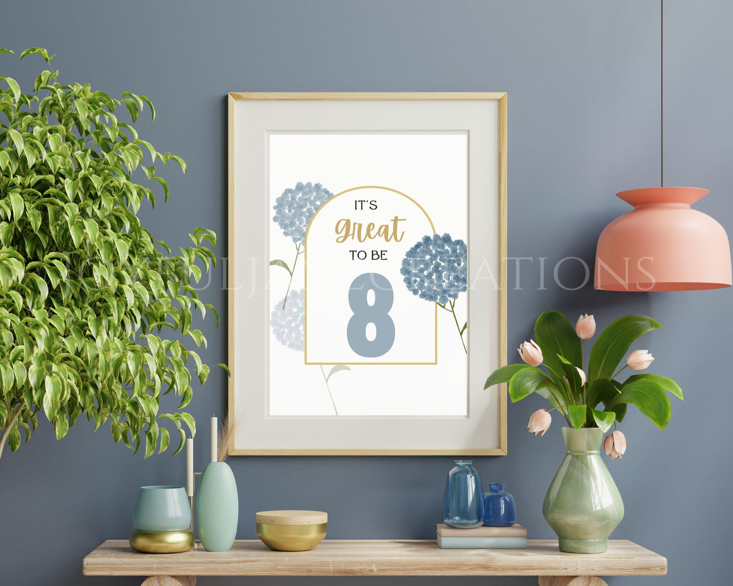 "It's Great to be 8" LDS Primary Baptism Printable - 6 Colors Available
