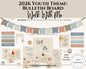 2026 LDS Youth Theme Bulletin Board Kit - "Walk with Me" Complete Digital Package