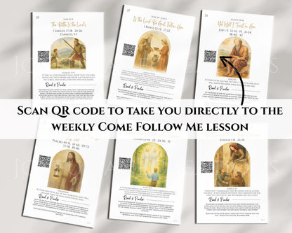 2026 Come Follow Me Old Testament Study Cards - LDS Weekly Scripture Printables