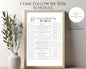 Come Follow Me 2026 Old Testament Schedule - LDS Sunday School Reading Chart