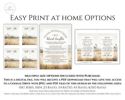 2026 LDS Youth Theme Bundle - "Walk with Me" Moses 6:34 - 3 Design Set