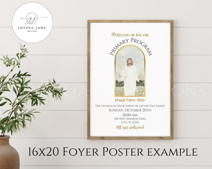 LDS Primary Program Invitation - Customizable Canva Template with Mobile Invite