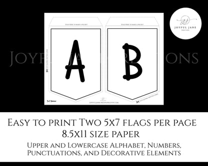DIY Custom Banner Printable - 150 Elements for Parties, Events & Bulletin Boards