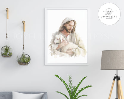 "I Know My Sheep" - Jesus Good Shepherd Digital Print