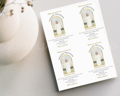 LDS Primary Program Invitation - Customizable Canva Template with Mobile Invite