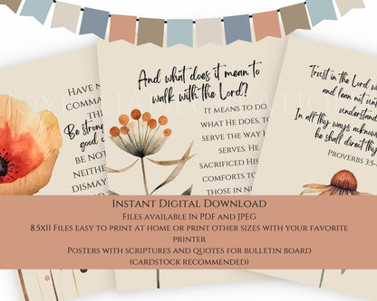 2026 LDS Youth Theme Bulletin Board Kit - "Walk with Me" Complete Digital Package