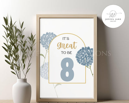 "It's Great to be 8" LDS Primary Baptism Printable - 6 Colors Available