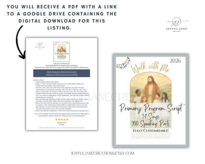 2026 LDS Primary Program Script - Customizable Old Testament Presentation Outline