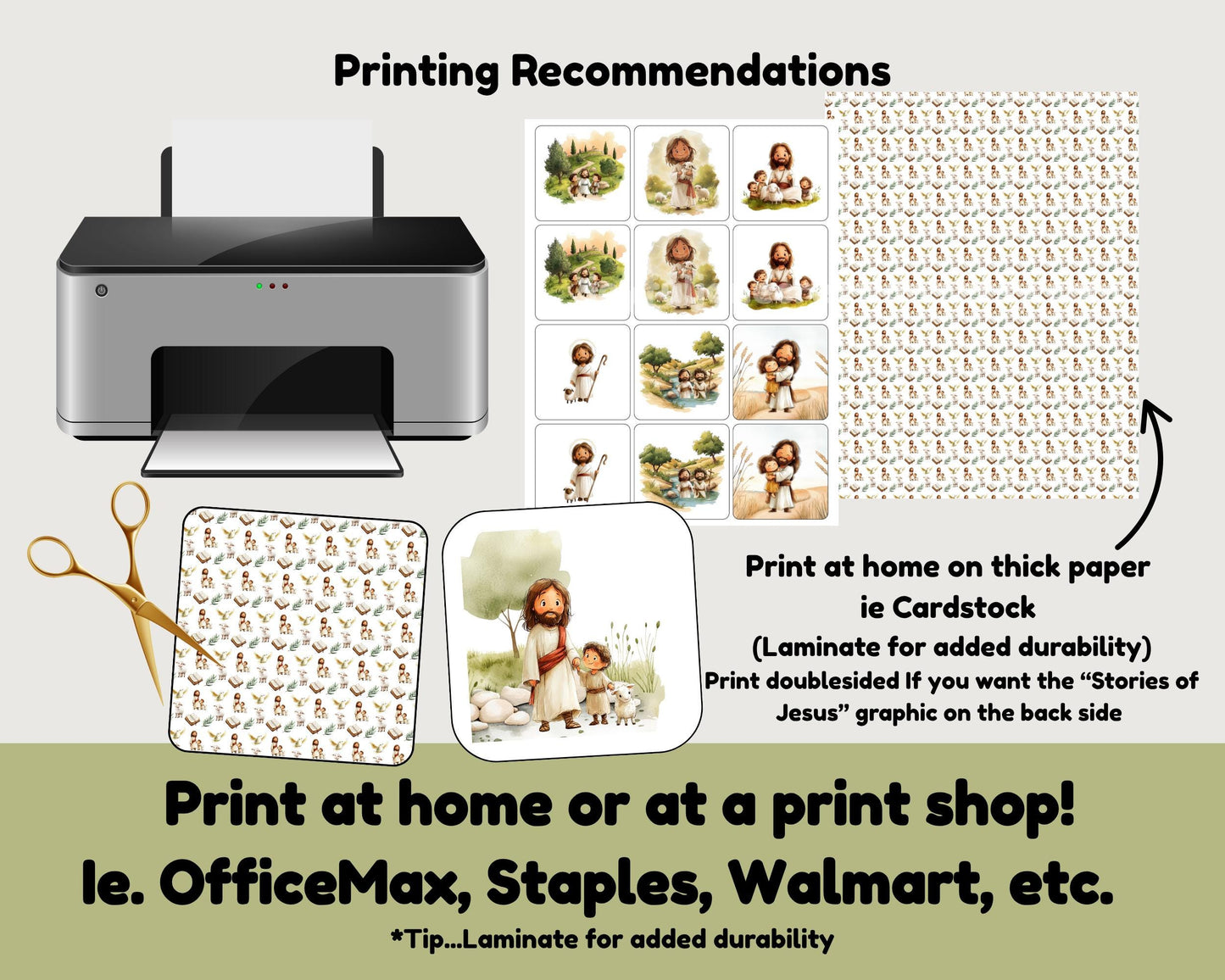 Jesus Memory Match Cards - Christian Education Printable for Kids & Families