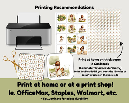 Jesus Memory Match Cards - Christian Education Printable for Kids & Families