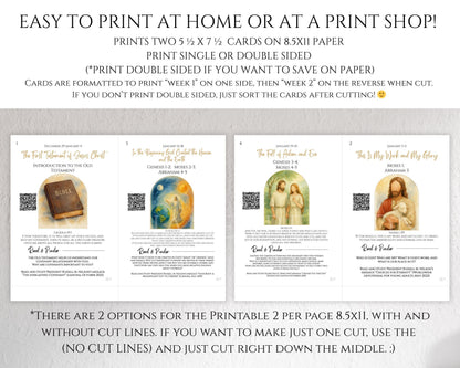 2026 Come Follow Me Old Testament Study Cards - LDS Weekly Scripture Printables