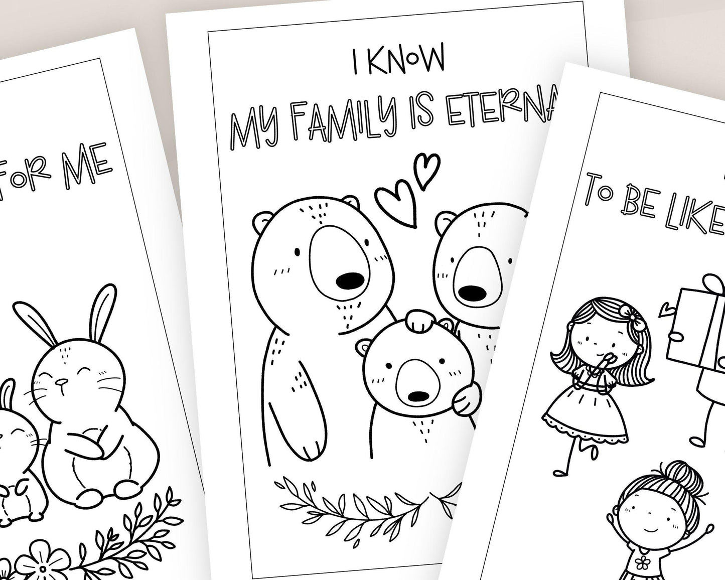 LDS Primary Affirmations Coloring Book - 35 Pages "I Am a Child of God"