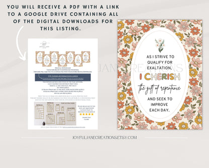 LDS Young Women Theme Affirmation Cards - "I Am a Disciple of Jesus Christ" Printable Set