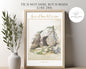 "He is Risen" Easter Wall Art - Luke 24:6 Holy Week Printable with Greeting Card