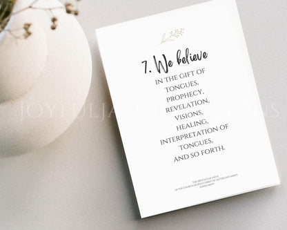 LDS Articles of Faith Printable Posters - 13 Individual Prints for Primary & Home