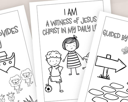 LDS Primary Affirmations Coloring Book - 35 Pages "I Am a Child of God"
