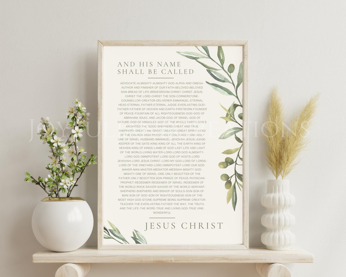 Names of Christ Printable - Christian Devotion Cards & Bible Study Art