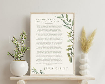 Names of Christ Printable - Christian Devotion Cards & Bible Study Art