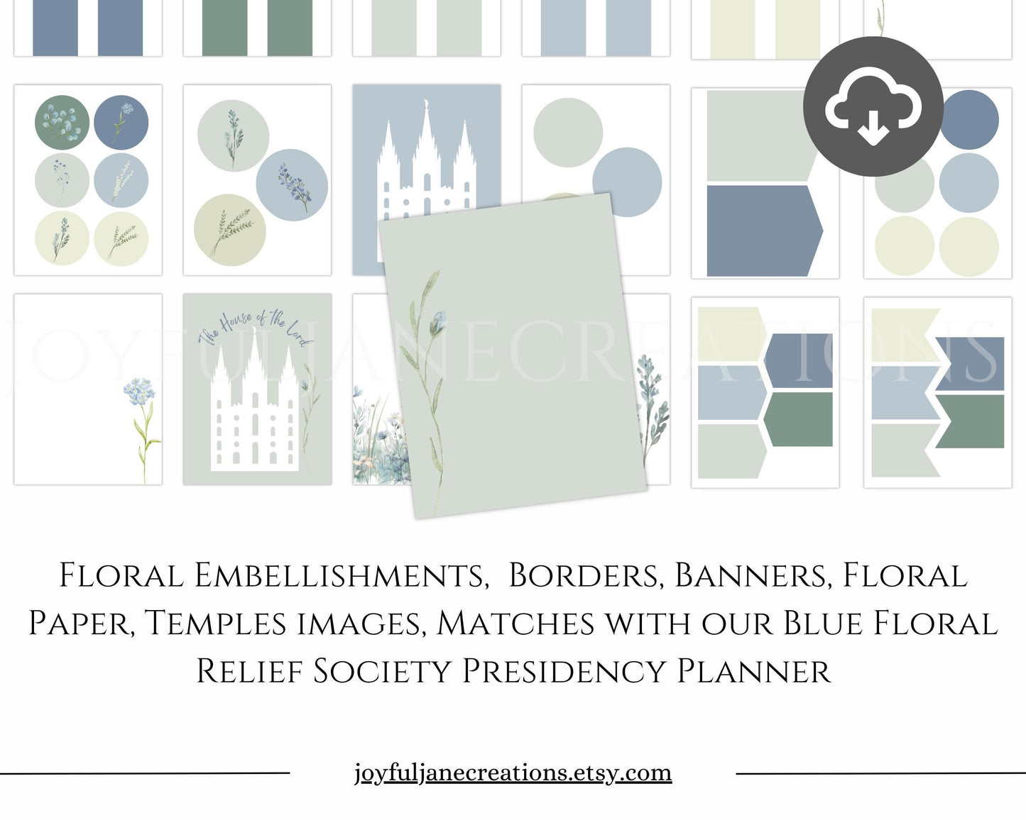 LDS Relief Society Bulletin Board Kit - Editable Banners, Quotes & Birthday Lists