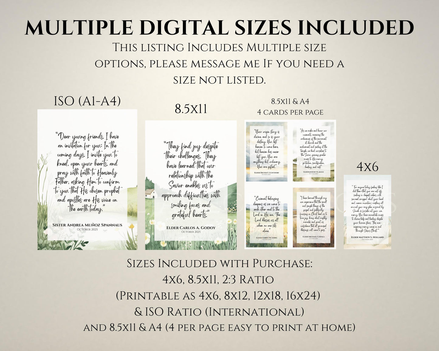 October 2025 General Conference Quote Cards - 34 Printable Quotes for Study & Lessons