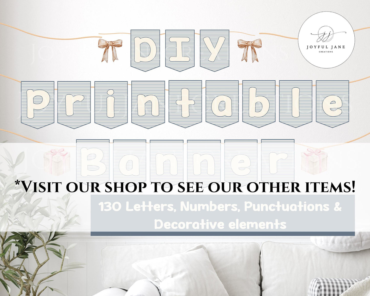 DIY Custom Banner Printable - 150 Elements for Parties, Events & Bulletin Boards