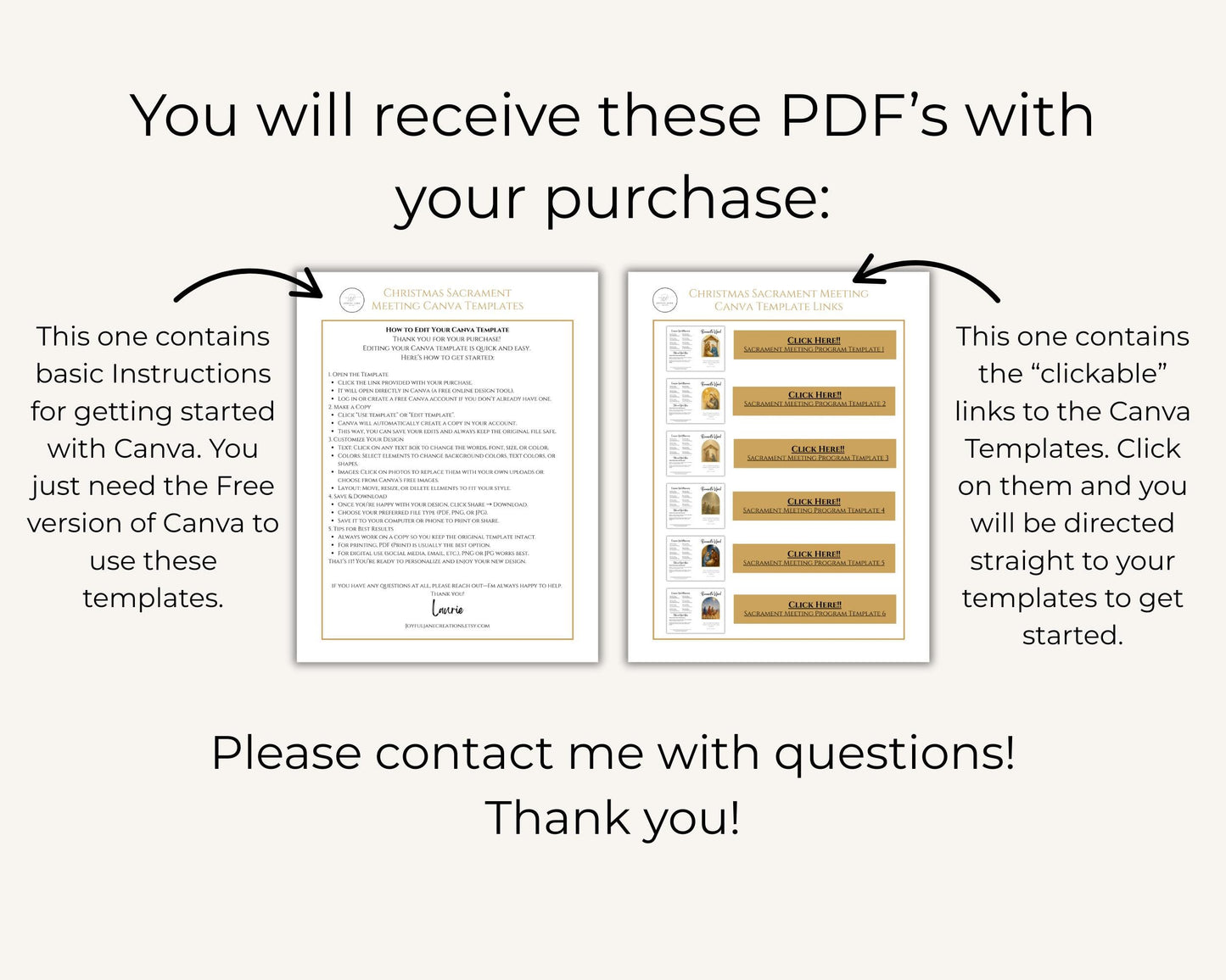 LDS Christmas Sacrament Meeting Program Templates - 6 Editable Canva Designs