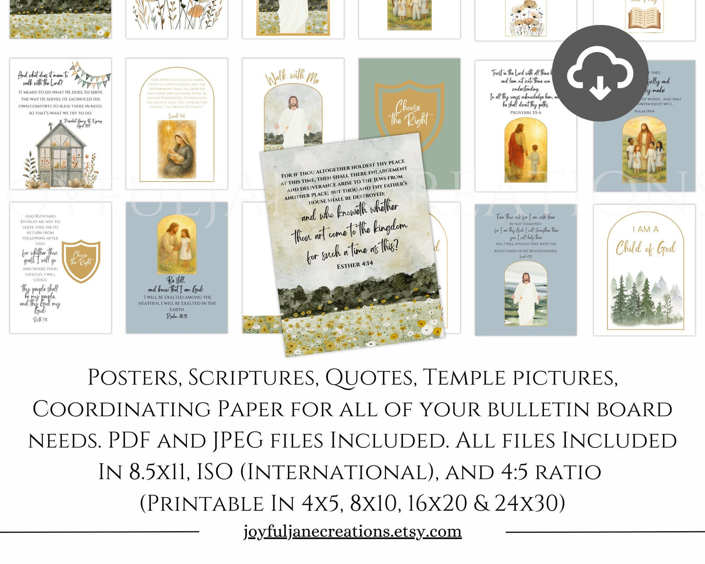 2026 Primary Bulletin Board Kit - Old Testament Come Follow Me LDS Printables