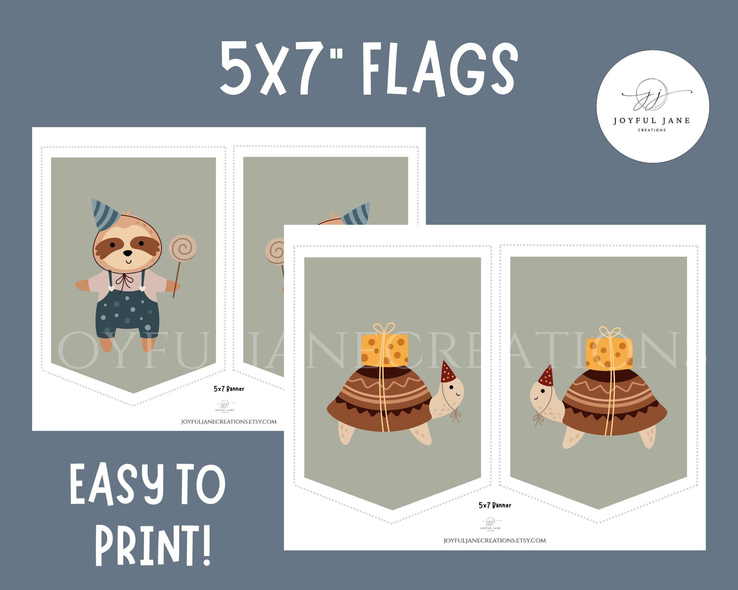 Happy Birthday Banner Printable - DIY Party Decoration Digital Download