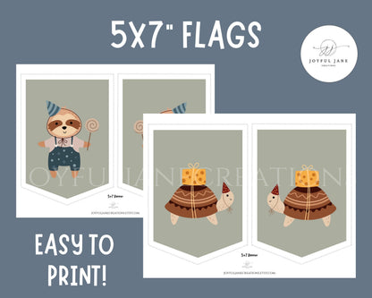 Happy Birthday Banner Printable - DIY Party Decoration Digital Download