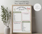 Young Women All About Me Printable | LDS YW Digital Download