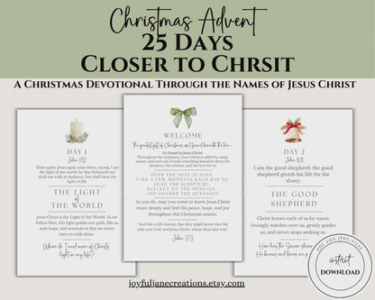 25 Days Closer to Christ – Printable Christmas Devotional